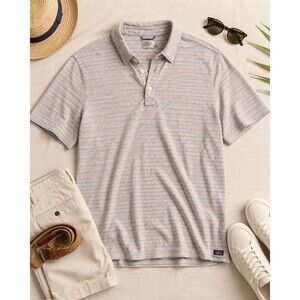 Faherty Brand Men’s XXL Striped Polo Shirt Pima Cotton Modal Stretch
